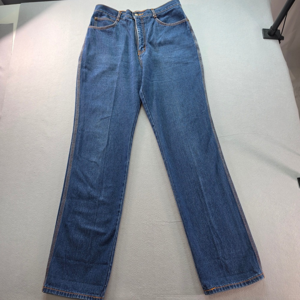 Gitano Vintage High Rise Mom Jeans 14 Long Tapered Indigo Retro Grunge 80s 90s - Picture 2 of 9